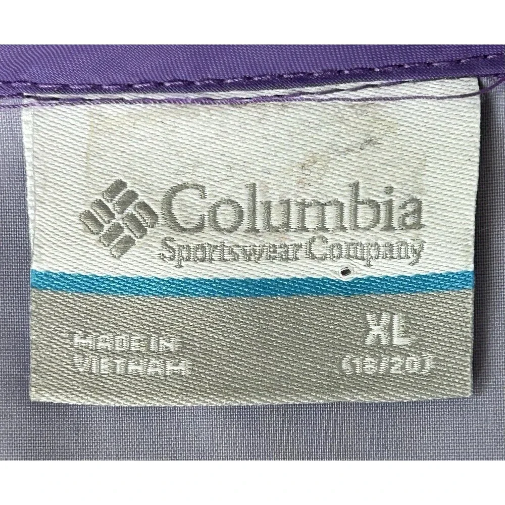 NWOT Columbia Girls Switchback Purple Rain Jacket Windbreaker XL 18/20